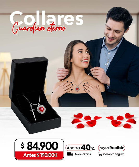 Collar Corazon y Espada Guardian