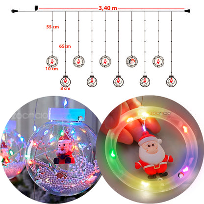 🎄✨Bolas y Aros Mágicos Luces Navideñas✨🎅