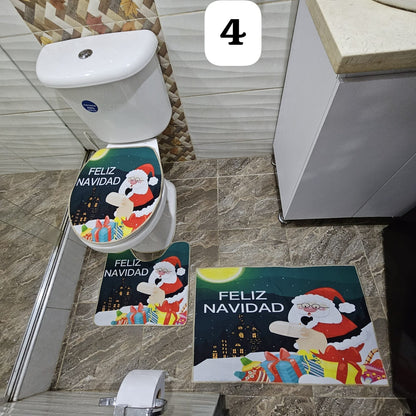 Set Tapetes Navideños Baño