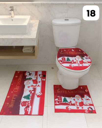 Set Tapetes Navideños Baño
