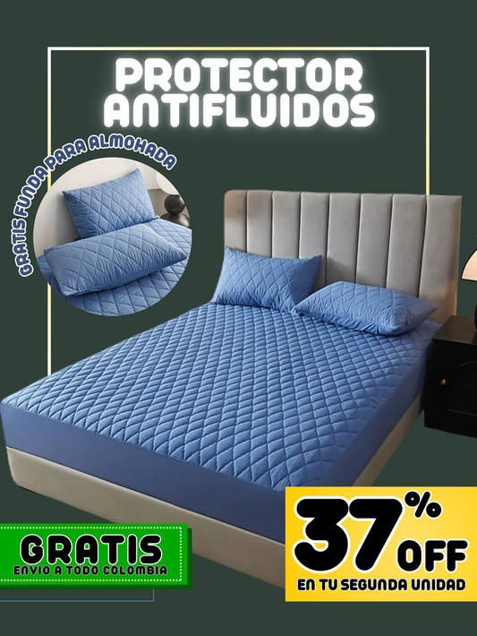 🔥 Pack Ultra Protección 🔥 Protector Antifluido + 2 Fundas de Regalo 🛏️💦✨ ¡Duerme seguro y cómodo! 😴💖
