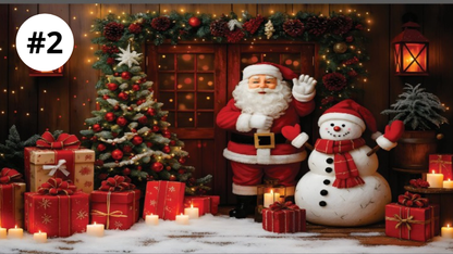 Telón navideño decorativo