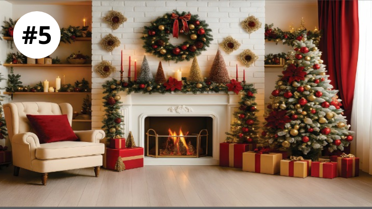 Telón navideño decorativo