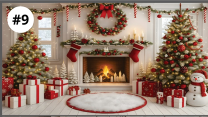 Telón navideño decorativo