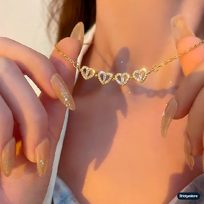 🍀✨Collar trebol y corazones✨ 💖