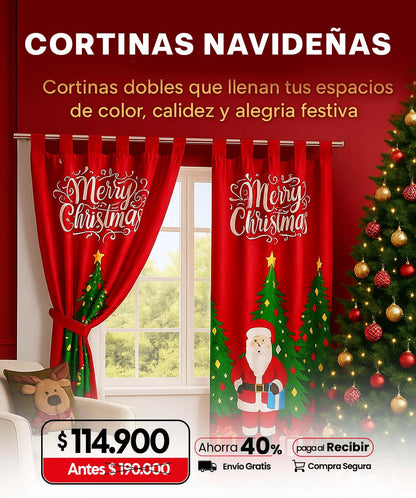 Cortinas Doble navideñas