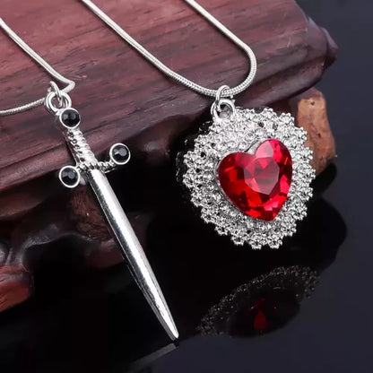 Collar Corazon y Espada Guardian
