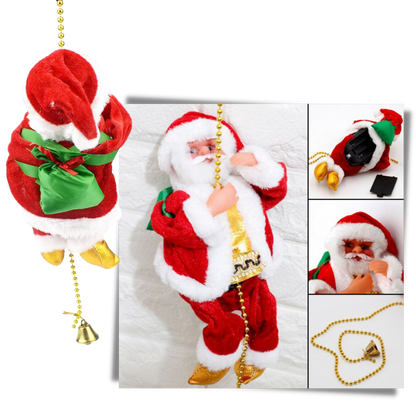 🎅✨ Papá Noel Escalador Eléctrico - ¡Sube y Baja para Animar tu Navidad! 🎄
