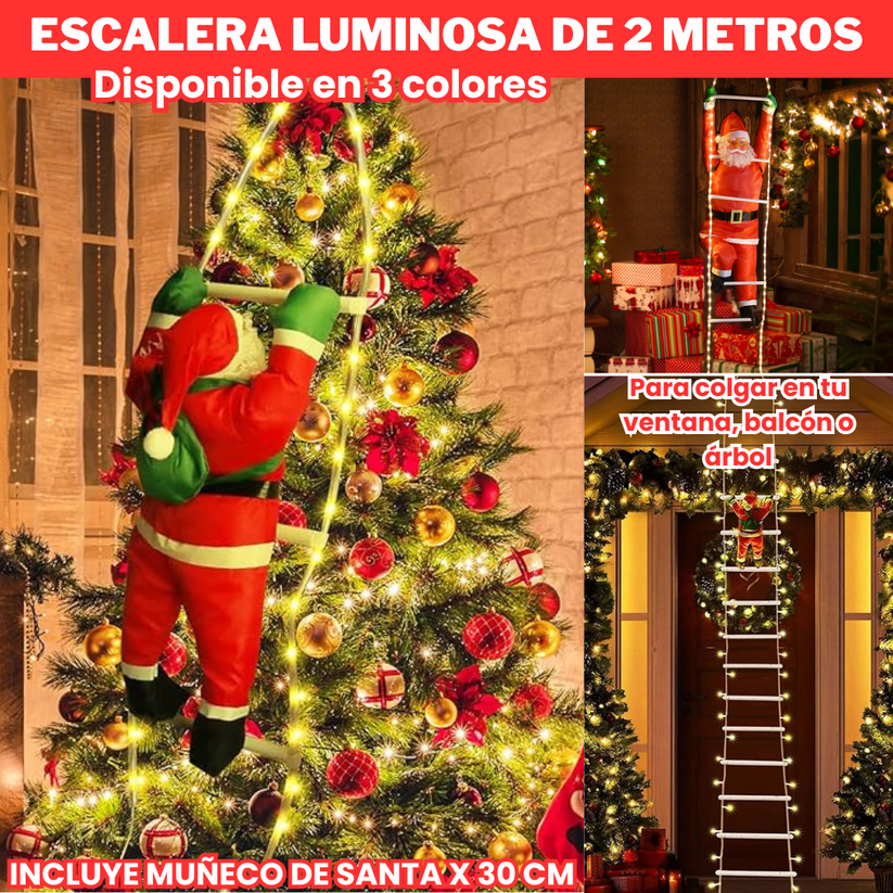 Papa Noel escalador Luz led