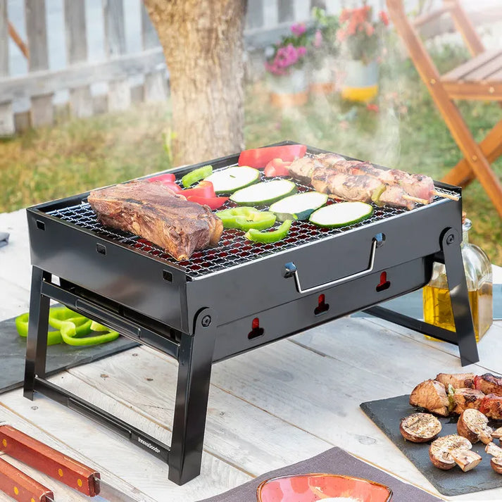 "🍖✨Asador Portátil: ¡Llévalo a Donde Quieras! 🔥👌"