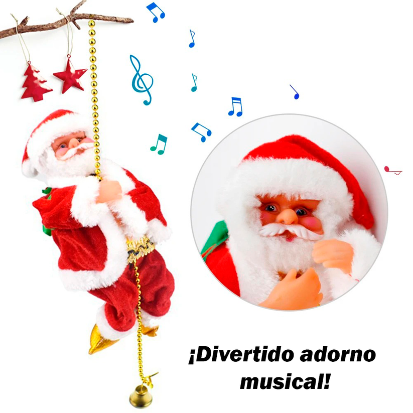 🎅✨ Papá Noel Escalador Eléctrico - ¡Sube y Baja para Animar tu Navidad! 🎄