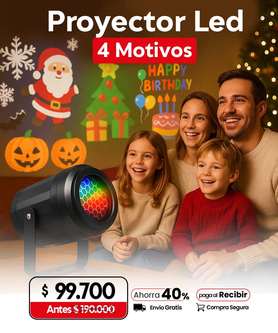 Proyector Navideño De Figuras + 4 Motivos festivos