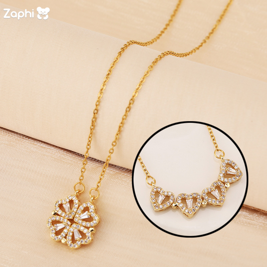 🍀✨Collar trebol y corazones✨ 💖