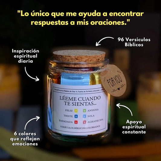 Frasco con Versiculos Biblicos